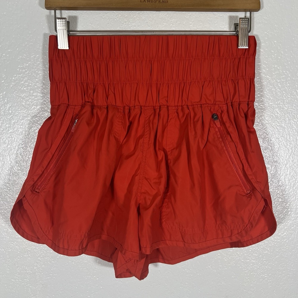 FP Movement‎ Free People The Way Home Athletic Shorts Orange High Waist Medium - Picture 3 of 12
